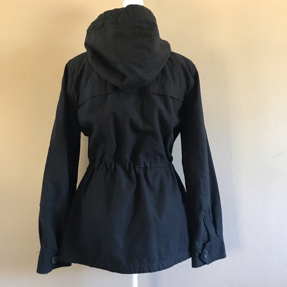 Levi’s women hooded black anorak cotton jacket size xs - Picture 3 of 16